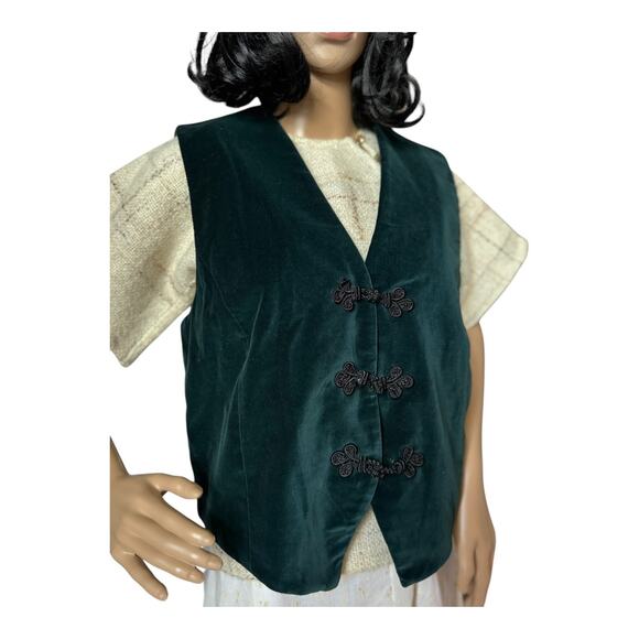 Handwoven by Gretchen one of one top shoulder button close tan cream size S - Picture 16 of 16